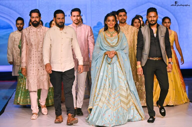 Designer AYUB KHAN, catalyze romantic charm in multi-hued pastel ensemble on the stage of Bihar Couture Runway, 2022