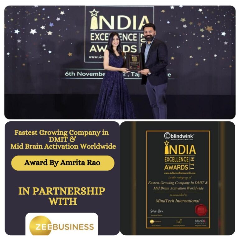 Revolutionizing Career Counseling: MINDTECH Recognized with India Excellence Award by Amrita Rao