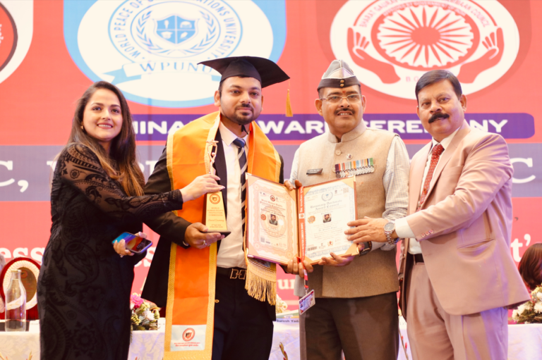 Dr. Pranav Sagar from Ranchi Conferred with Degree of Honorary Doctorate , Phd and Appointed as National Vice President, WHRPC